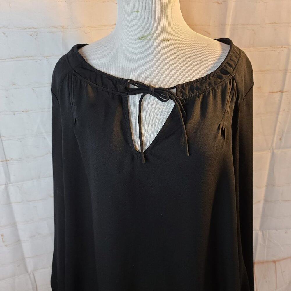 Express Black Top With Two Tie Strings On Neckline - image 4
